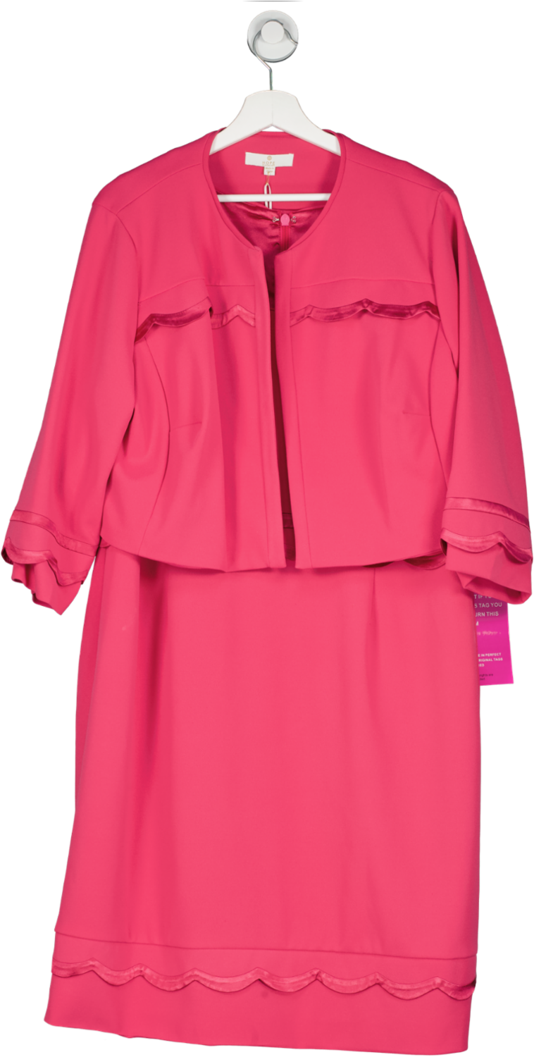 JOANNA HOPE Pink Scallop Dress & Jacket UK 20