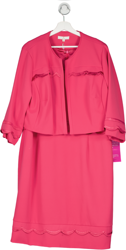 JOANNA HOPE Pink Scallop Dress & Jacket UK 20