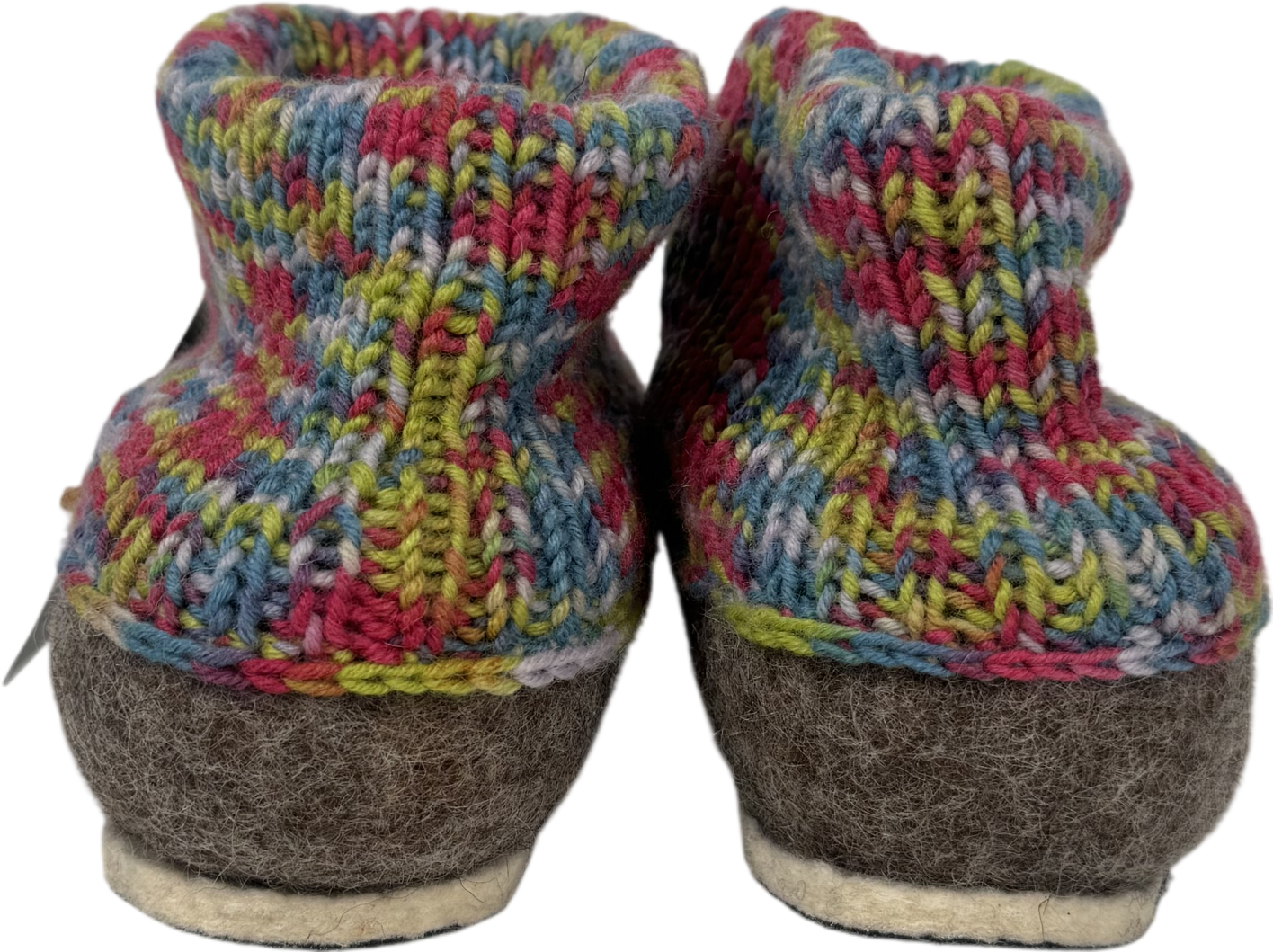 Multicoloured Handmade Soft Knit Slipper 12-18 Months