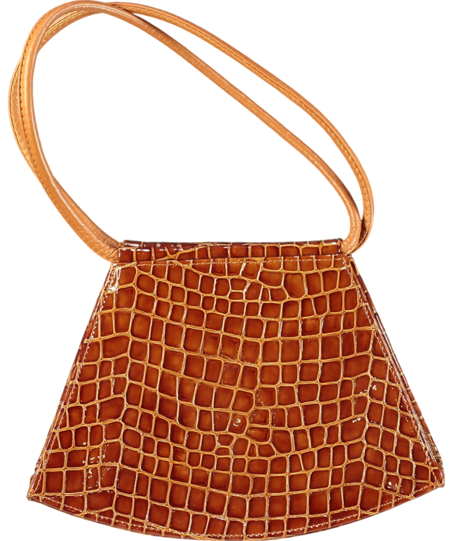 Vacare Brown Croc Effect Handbag