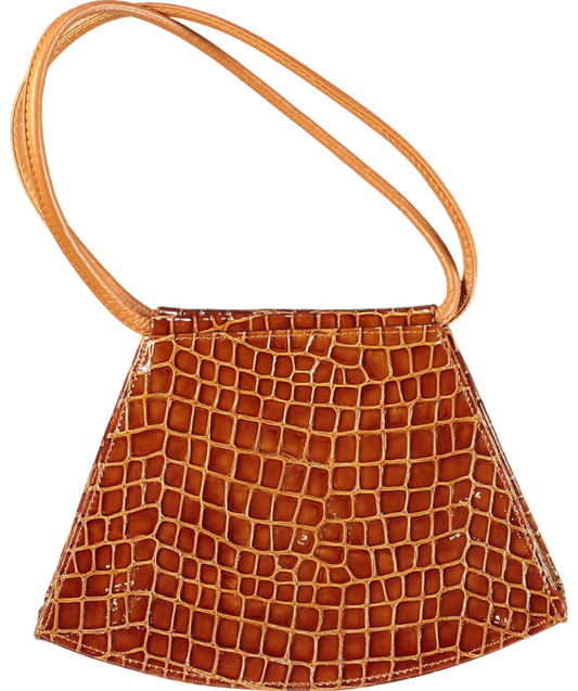 Vacare Brown Croc Effect Handbag