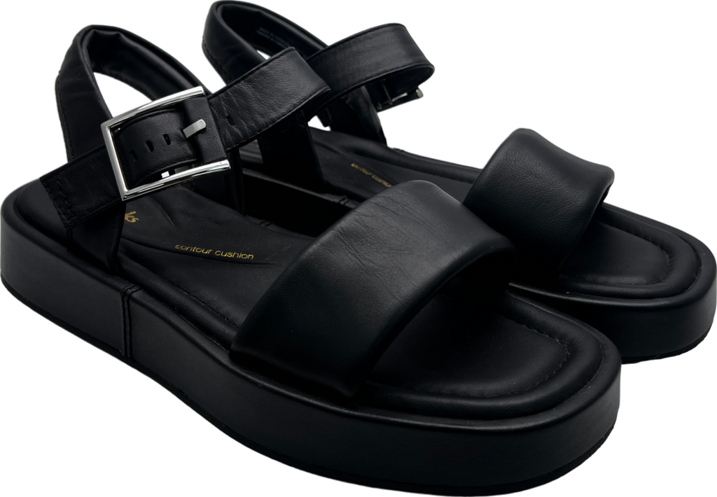 Clarks Black Alda Strap Leather UK 7 EU 40 👠