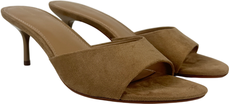 River Island Beige Suede Slip On Kitten Heel Mules UK 7 EU 40