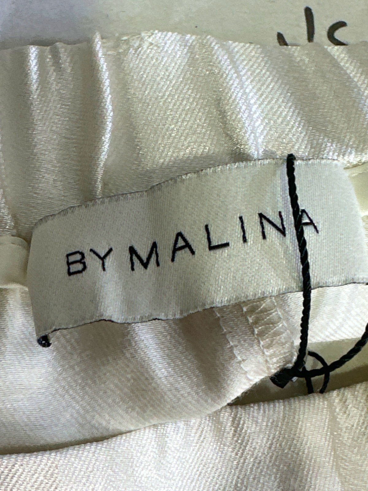 By Malina White Satin Shorts UK S