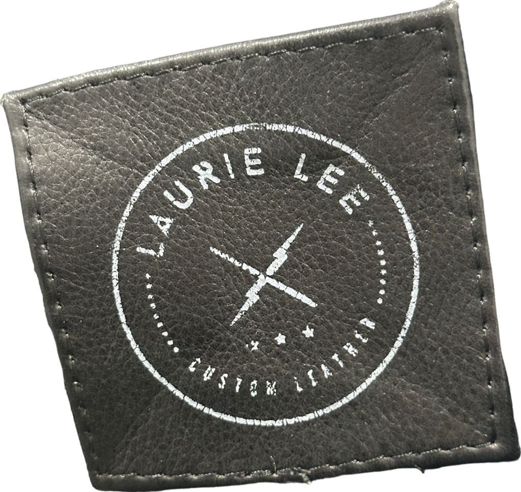 Laurie Lee Black Custom “Cute but Psycho” Leather Biker Jacket UK S