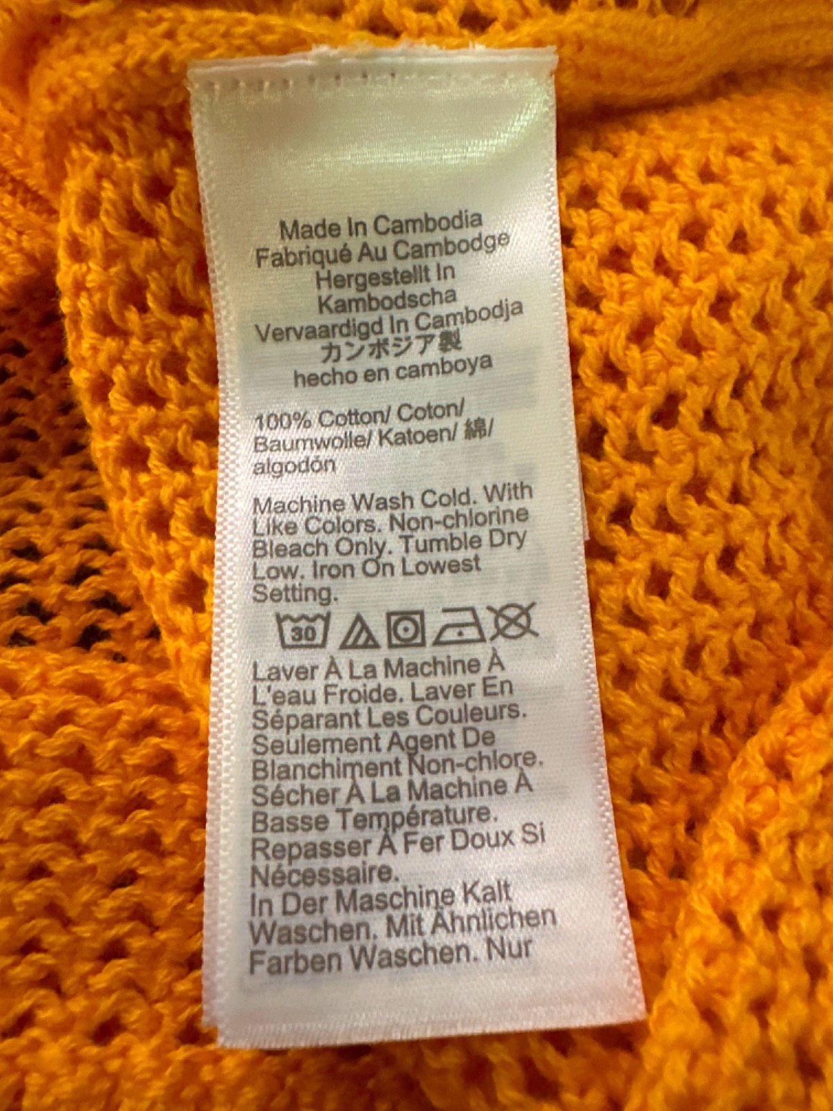 J.Crew Yellow Open Knit Jumper UK L