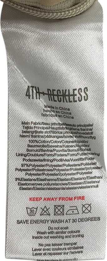 4th reckless Beige Eliana Skirt UK 8