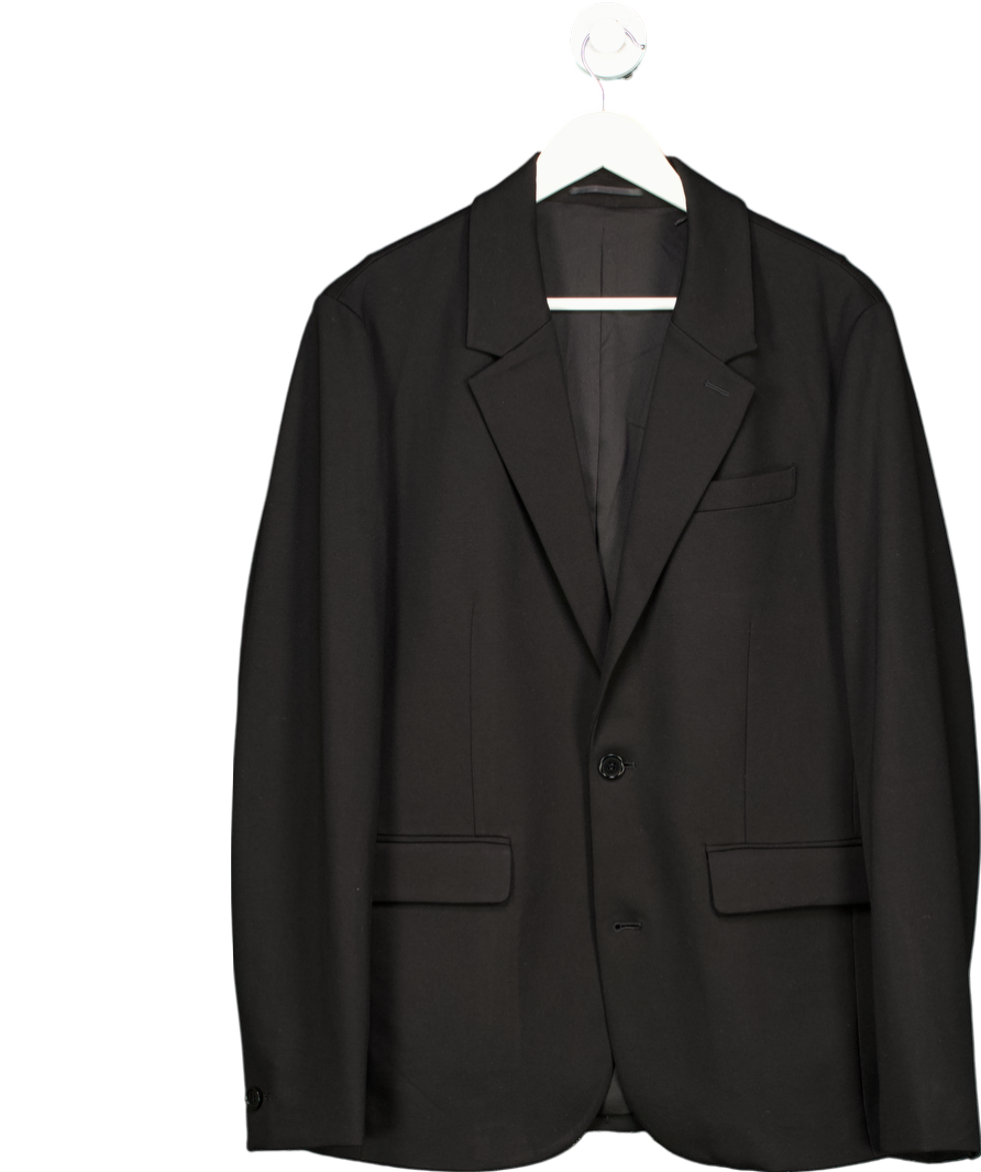 All Saints Black Helm Slim Fit Lightweight Blazer UK 38" CHEST