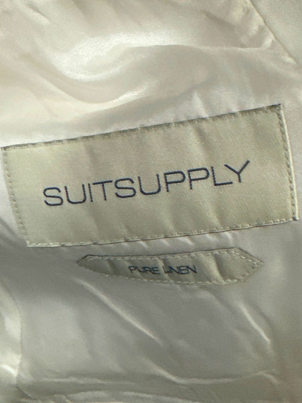 Suitsupply Off White Havana Shawl 2-piece Pure Linen Tuxedo Suit / Dinner Suit EU 44/UK 34"