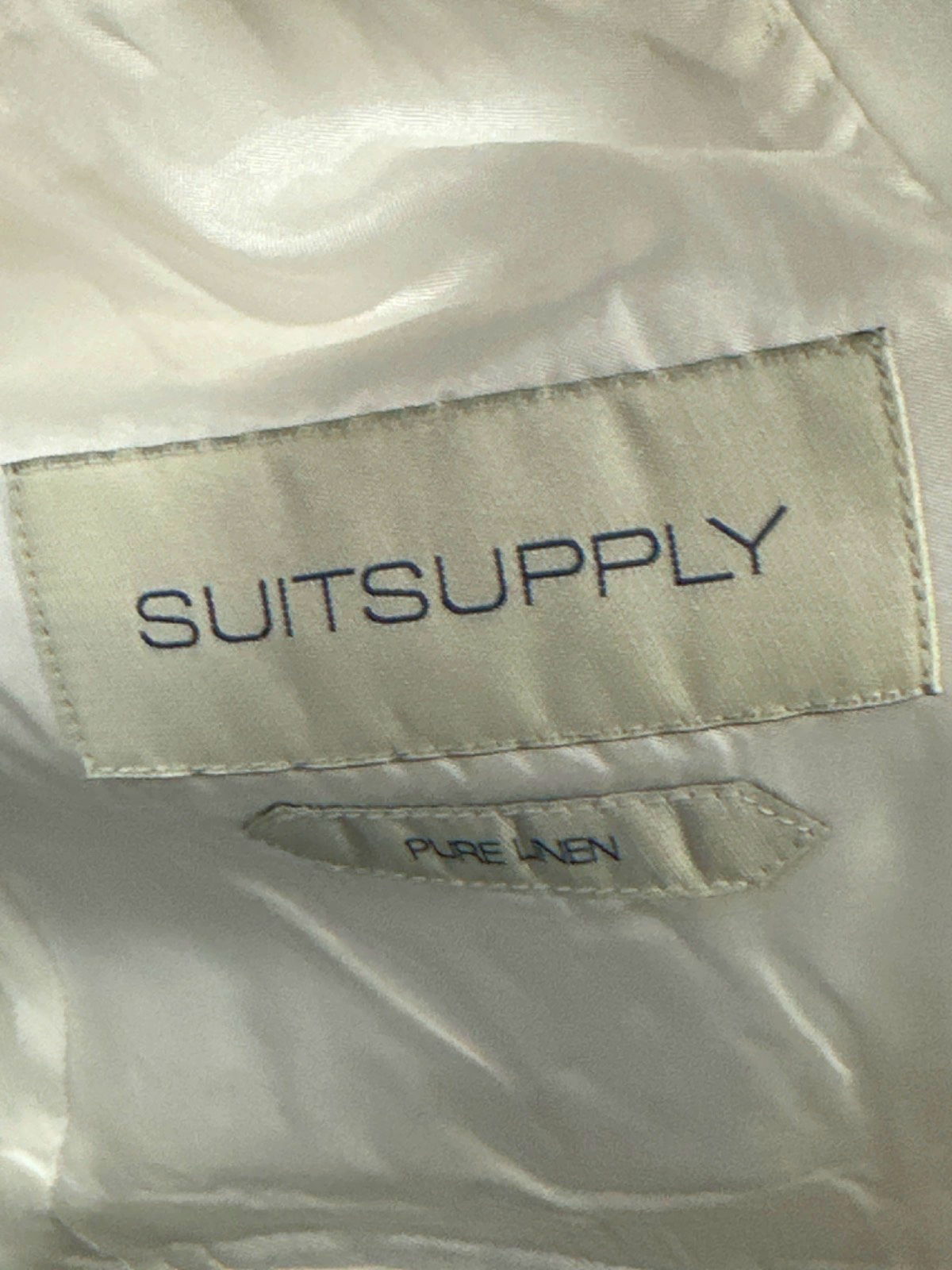 Suitsupply Off White Havana Shawl 2-piece Pure Linen Tuxedo Suit / Dinner Suit EU 44/UK 34