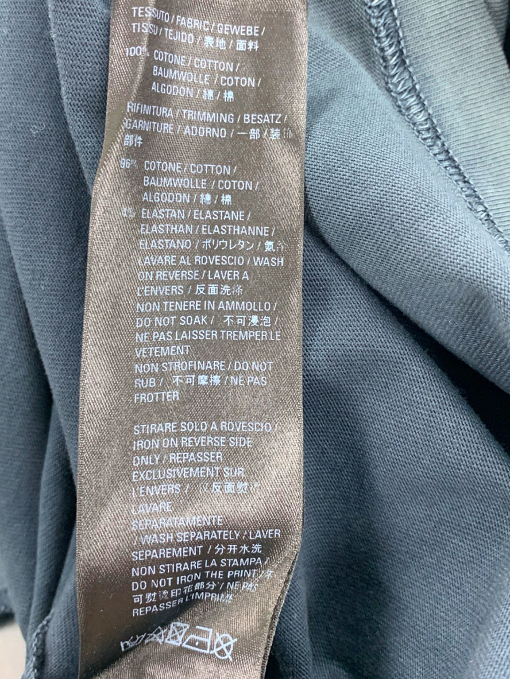 Balenciaga Black Distressed Logo T-Shirt UK M