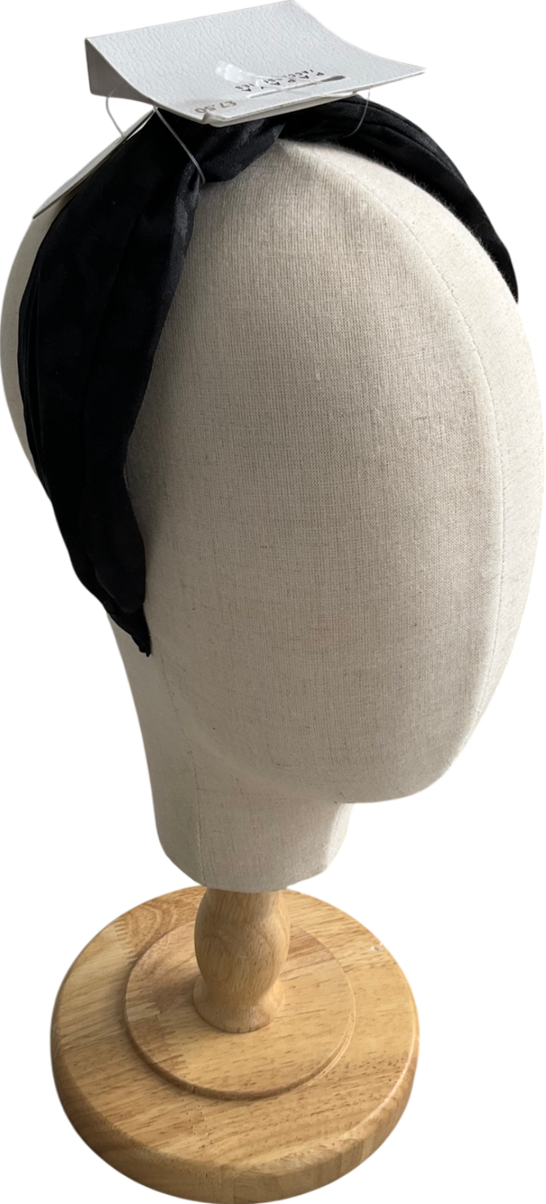 Matalan Black Wide Animalprint Satin Headband One Size