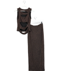 White Fox Black Less Than Zero Top And Never Again Maxi Skirt UK M/L
