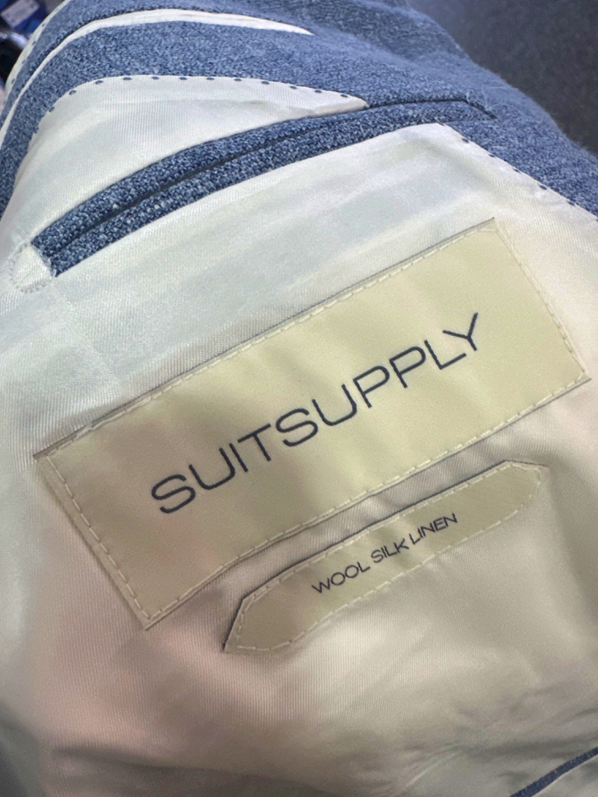 Suitsupply Light Blue Lazio Single Breasted Tailored fit  Suit 2-piece SZ52 UK XXXL UK 42