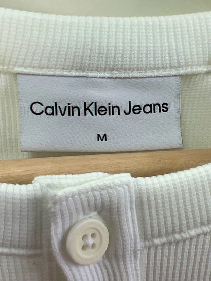 Calvin Klein Jeans White Long Sleeve Henley Top M