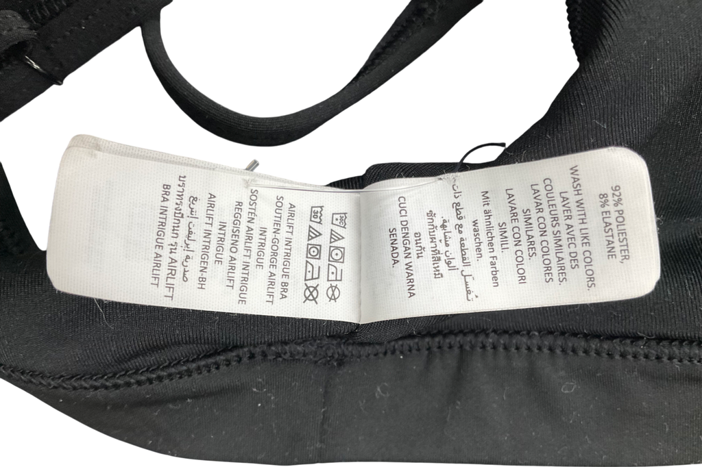 alo yoga Black Airlift Intrigue Bra UK XS