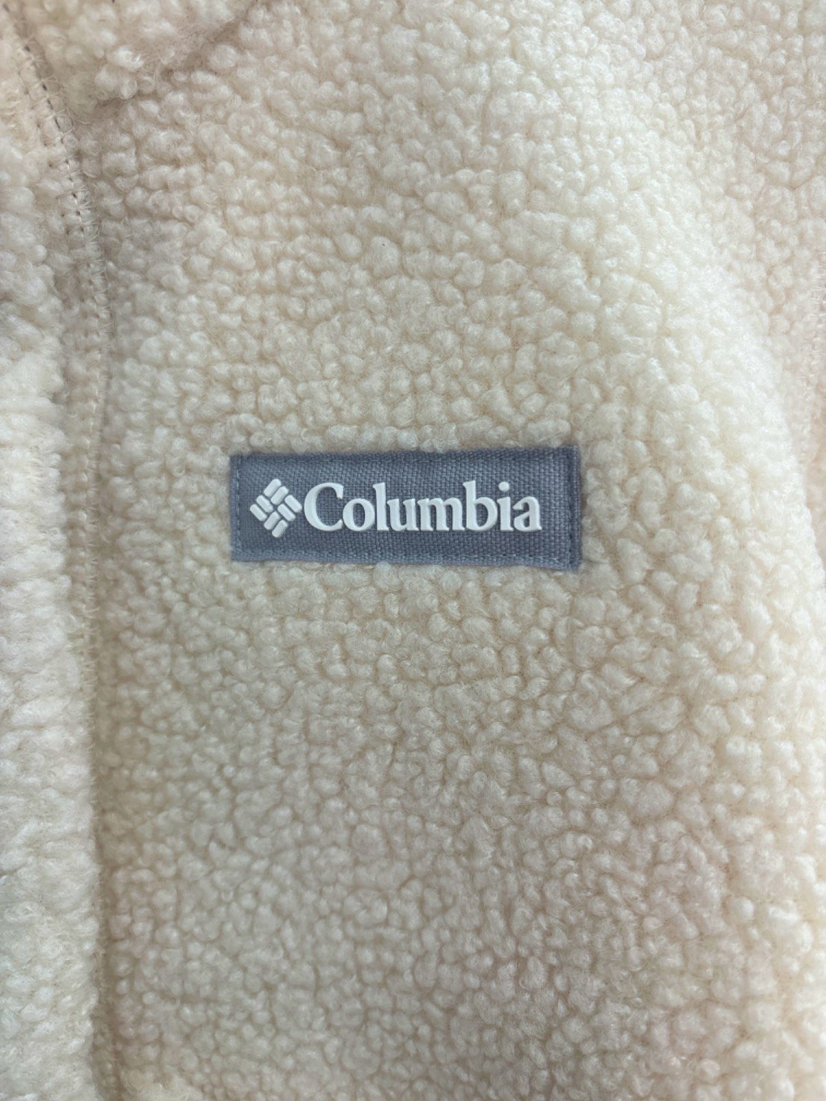 Columbia Cream Panorama Borg Fleece Jacket SZ XL