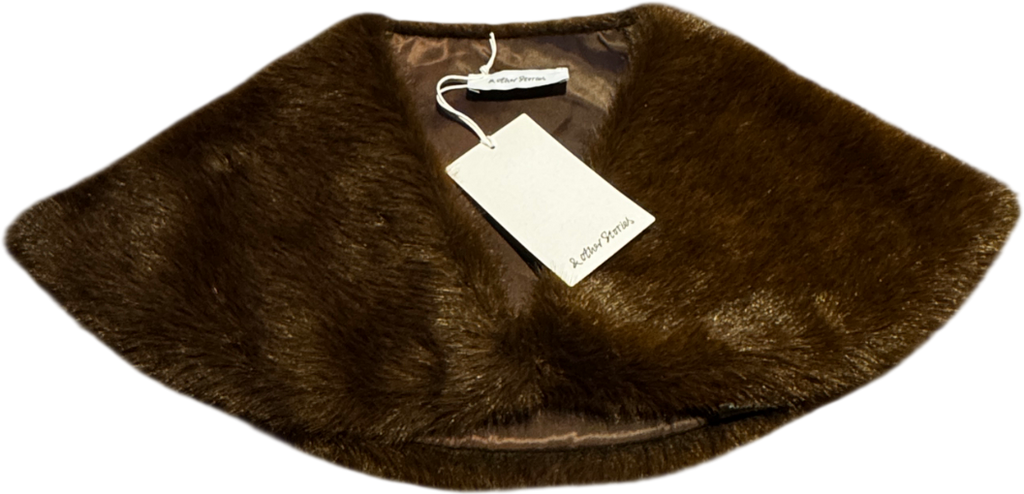 & Other Stories Premium Faux Fur Collar Scarf In Brown One Size