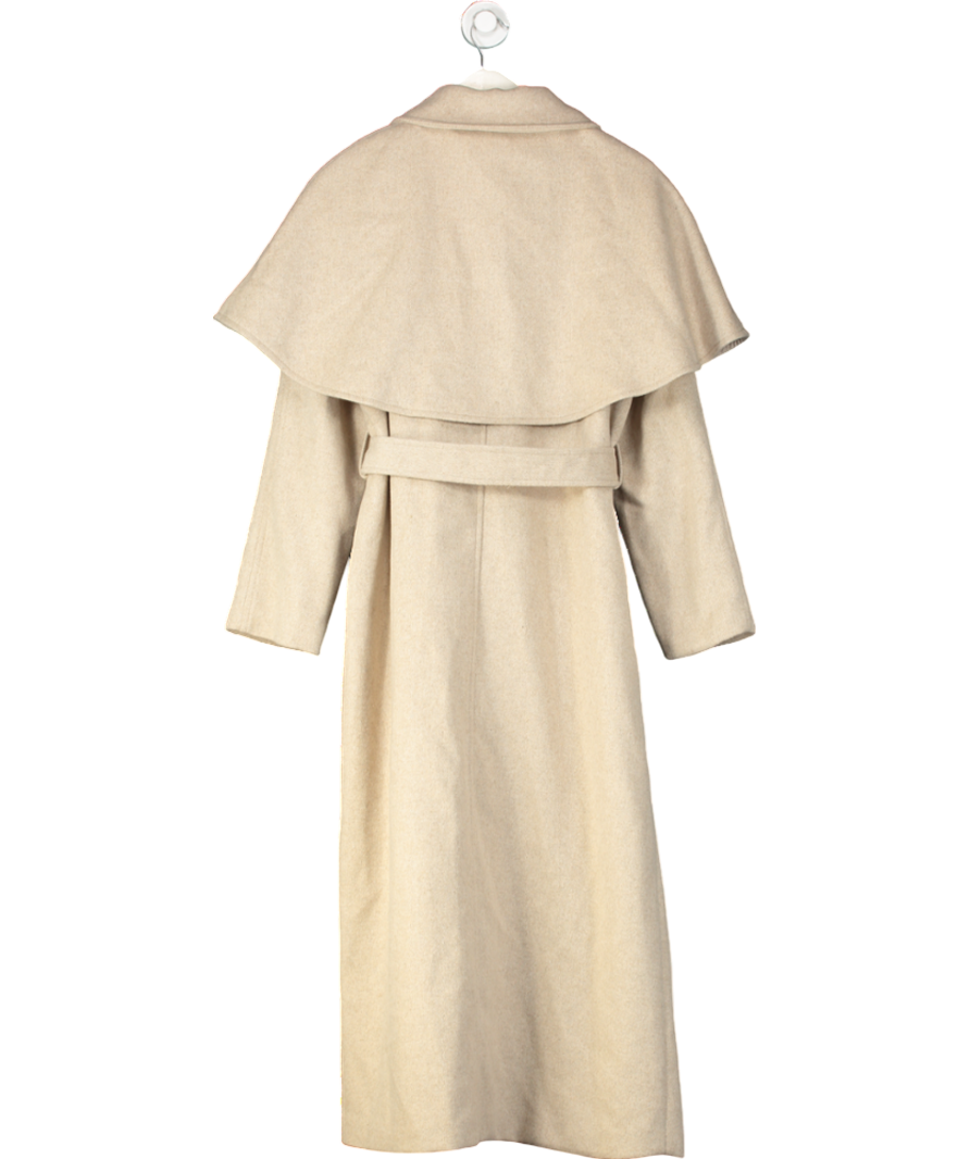 River Island Beige Wool Blend Oversized Cape Coat UK S