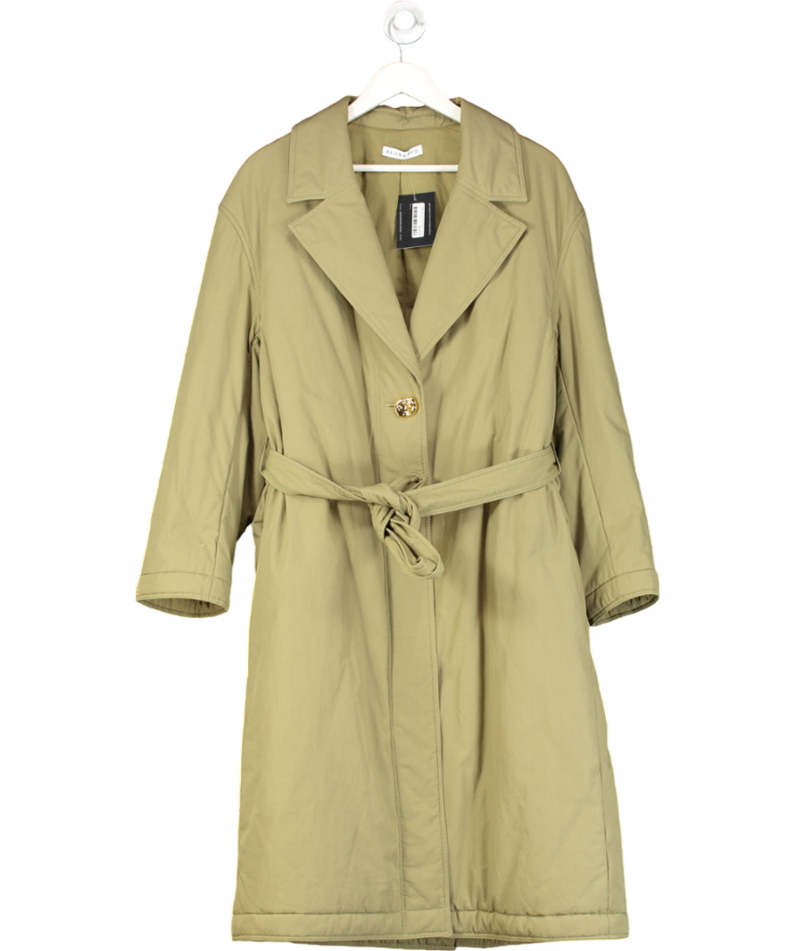Rejina Pyo Green Agnes Cotton Belted Coat UK L