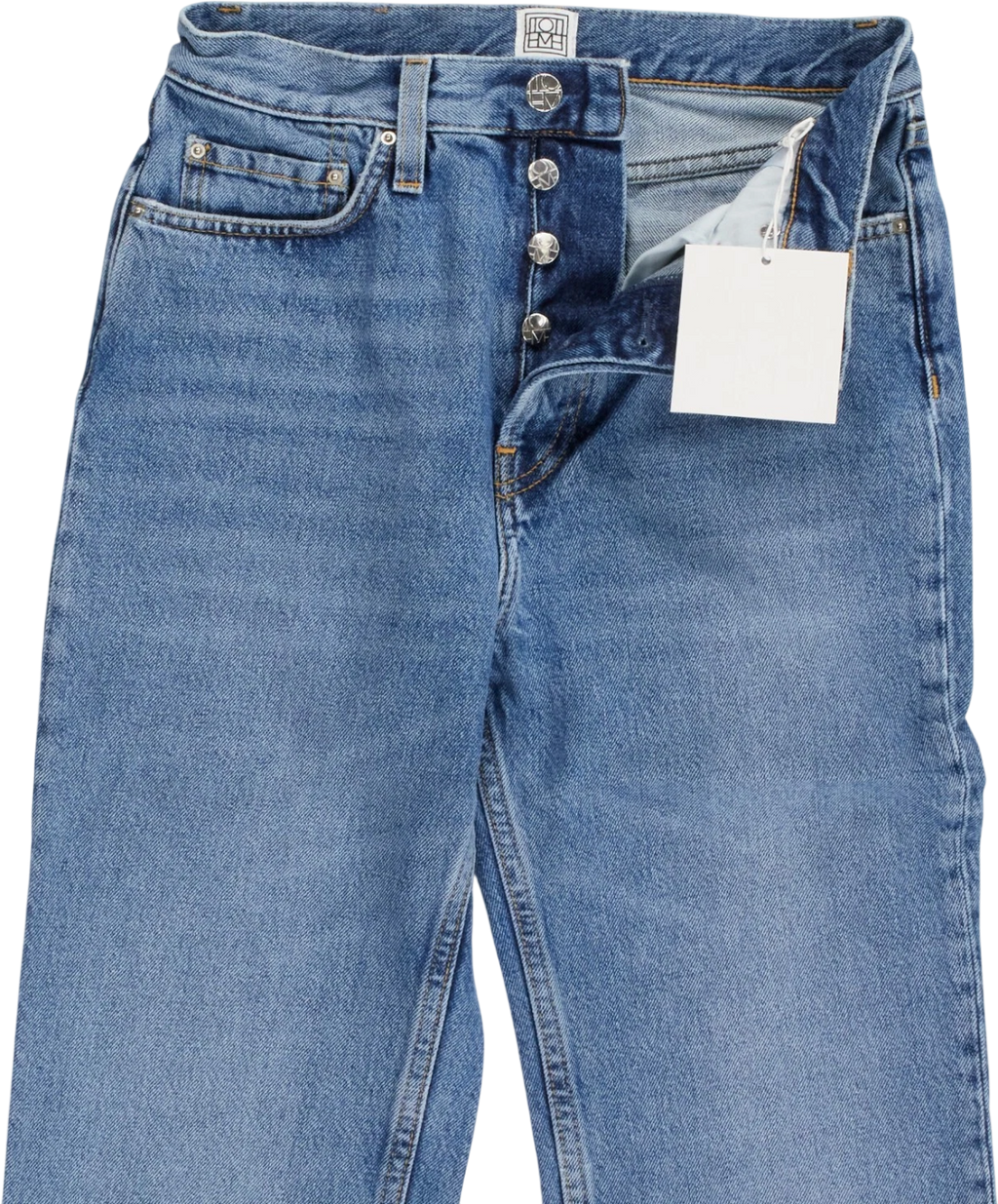 TOTEME Vintage Blue Wash Classic Cut Slim Straight Leg Jeans W25