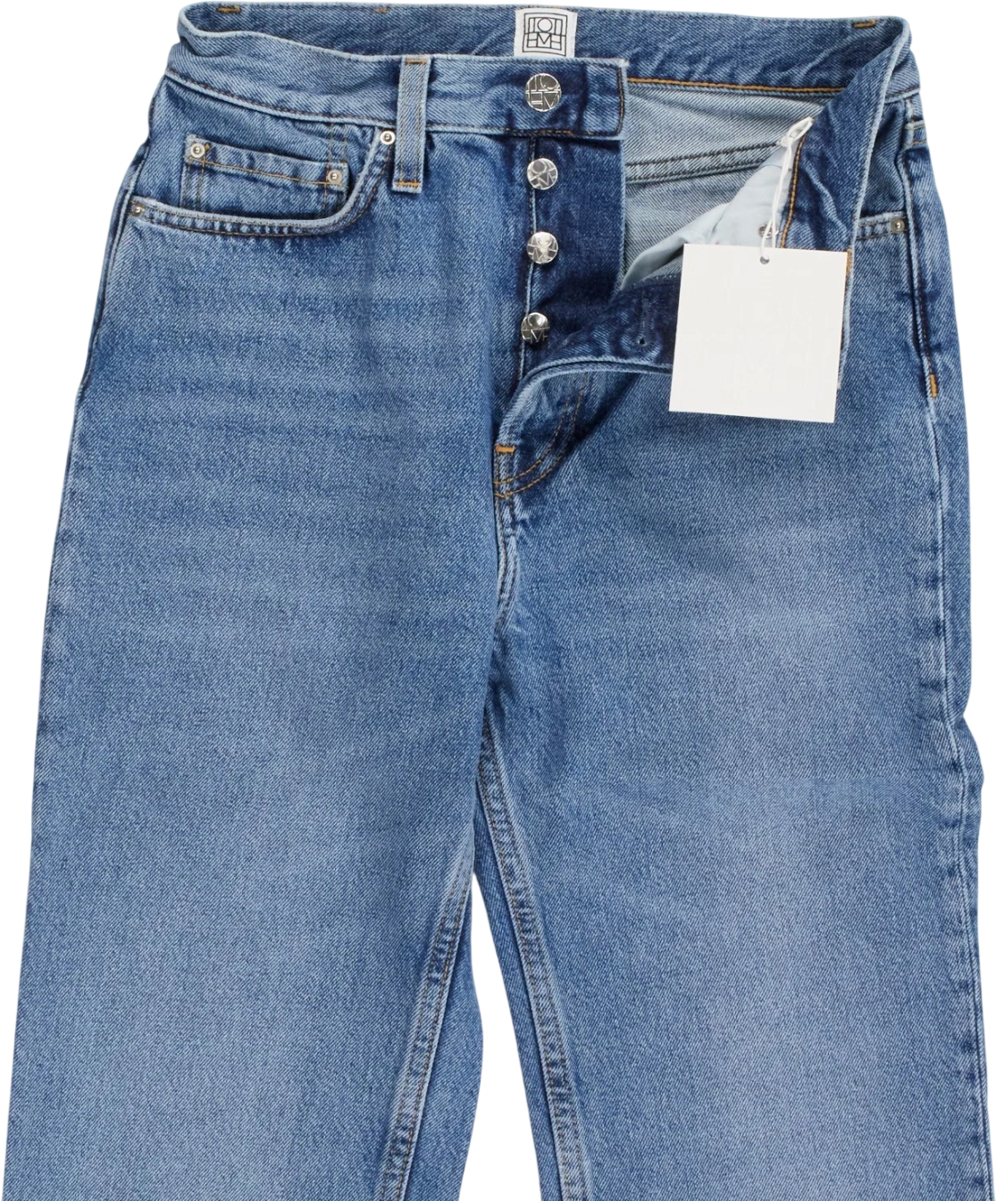 TOTEME Vintage Blue Wash Classic Cut Slim Straight Leg Jeans W25
