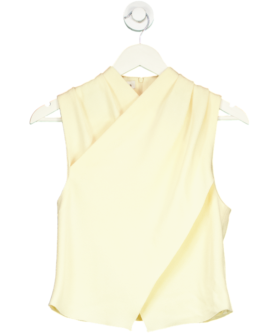 Nanushka Cream Difya Sleeveless High Neck Top UK S