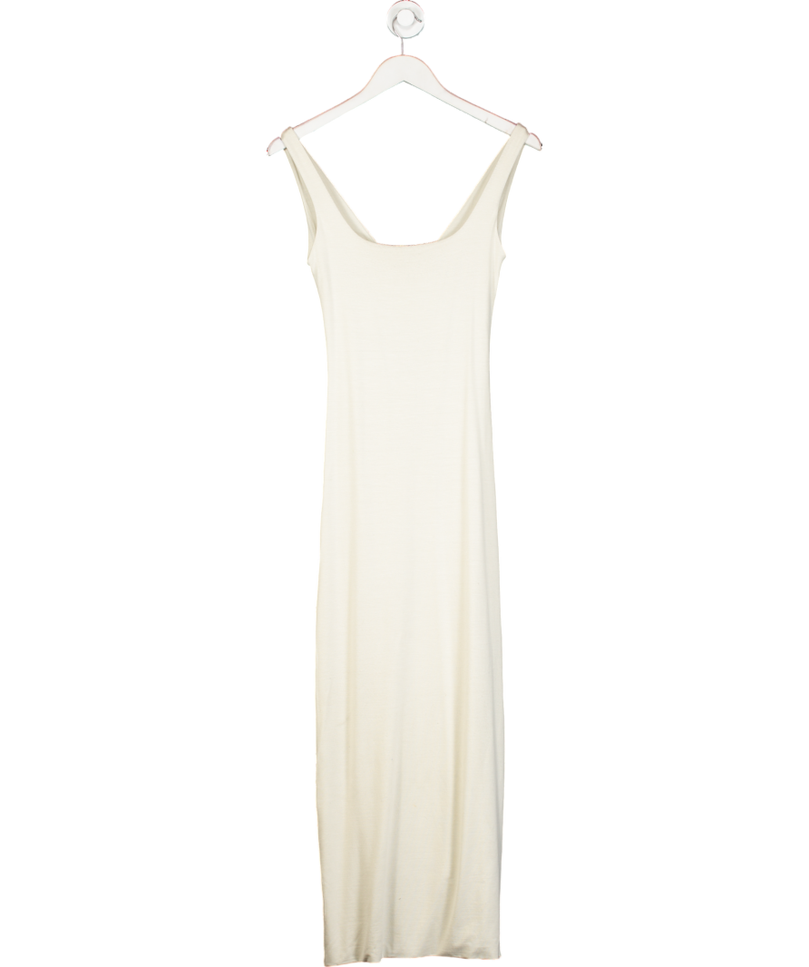 klayd White Square Neck Maxi Dress UK S