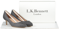 LK Bennett Grey Glitter Kitten Heel Court Shoes  UK 4 EU 37 👠