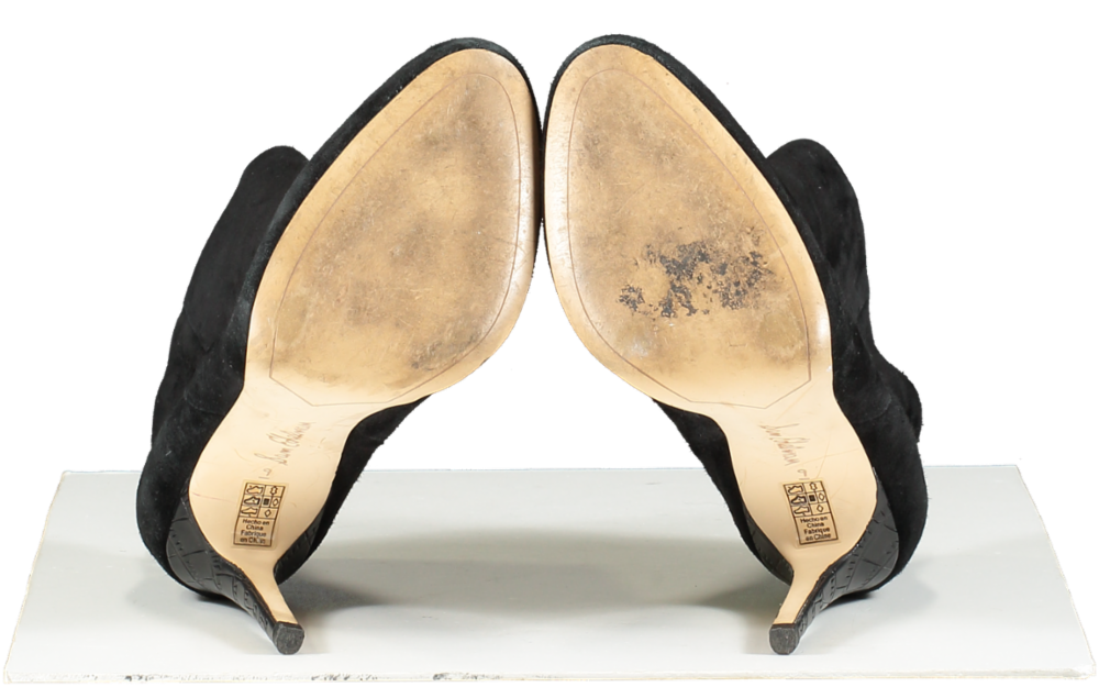 Sam Edelman Black Kourtney Ankle Heeled Boots UK 6 EU 39 👠