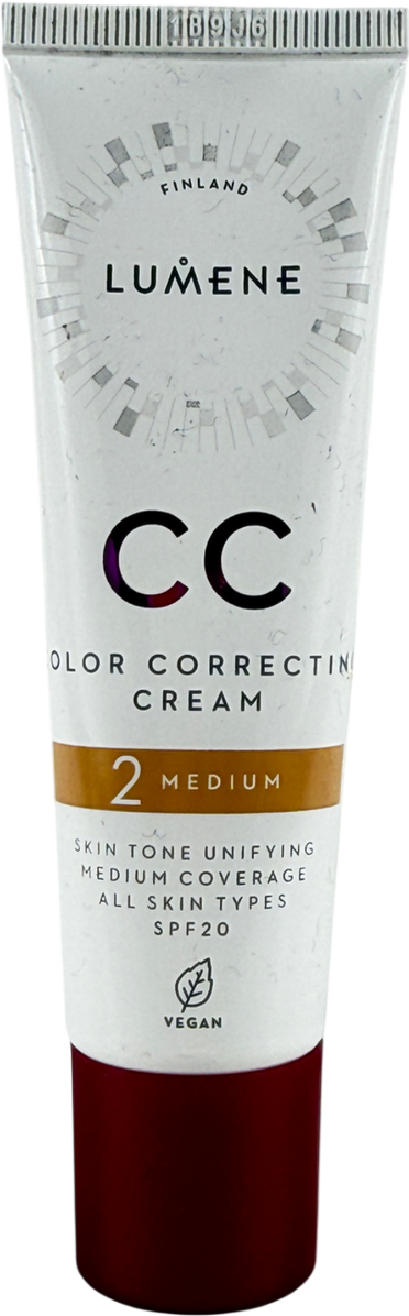 Lumene Cc Colour Correcting Cream Spf20 With Hyaluronic Acid 2 Medium 30ml