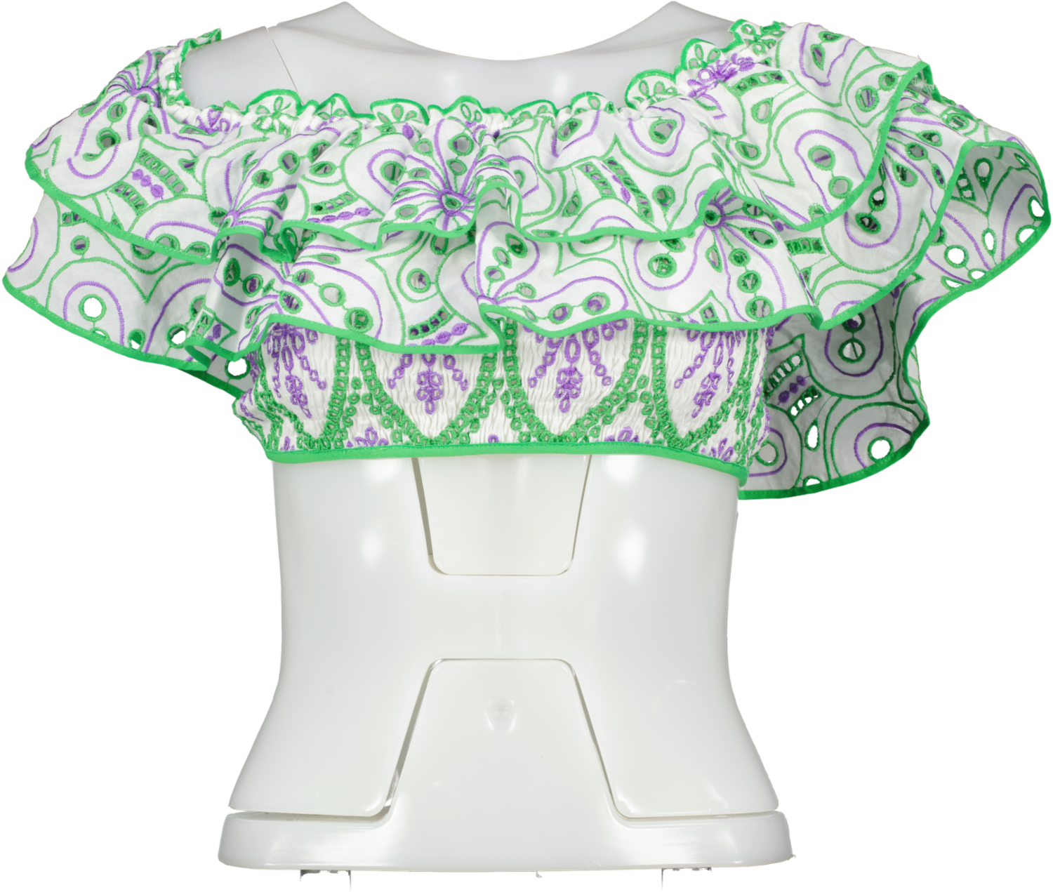 Charo Multicoloured Clara Top In Lilac Fruition UK XS