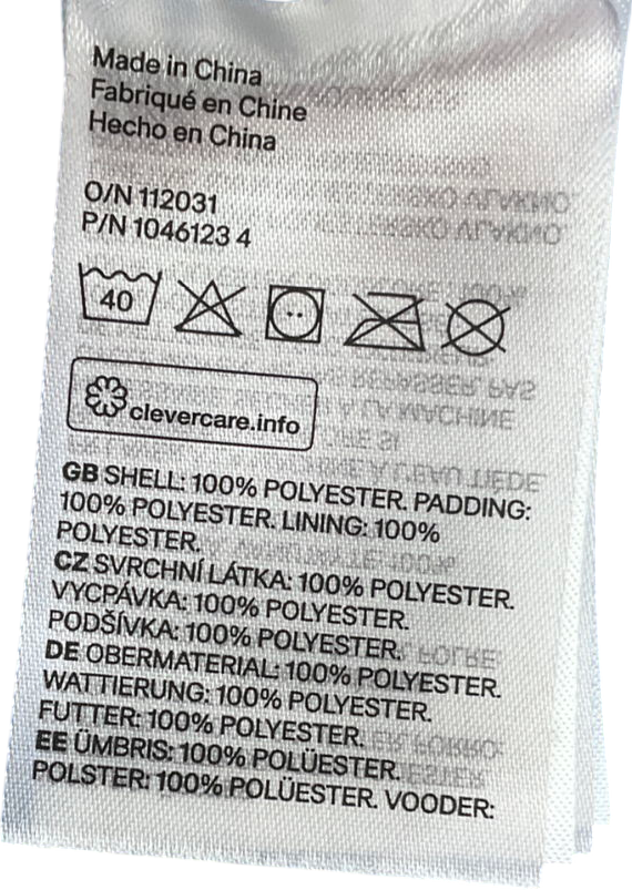 H&M Blue Quilted Jacket UK XS