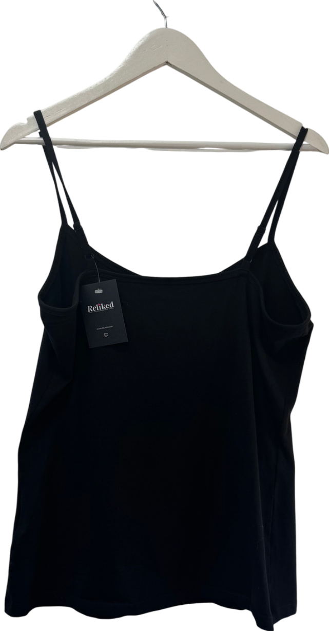 jd. williams Black Cotton Rich Support Vest UK 16