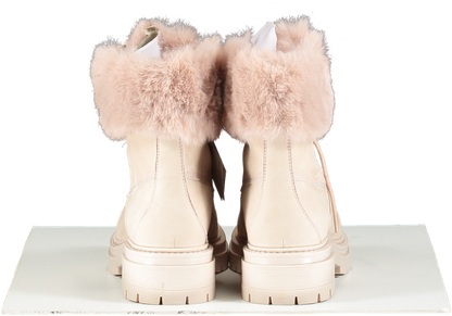 Geox Antique Rose Pink Iridea Faux Fur Trim Winter Boots Bnib UK 3 EU 36 👠