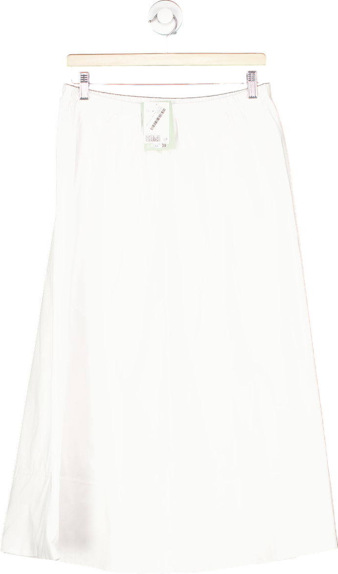 H&M White Midi Skirt EUR M