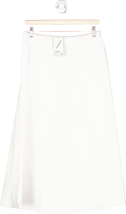 H&M White Midi Skirt EUR M