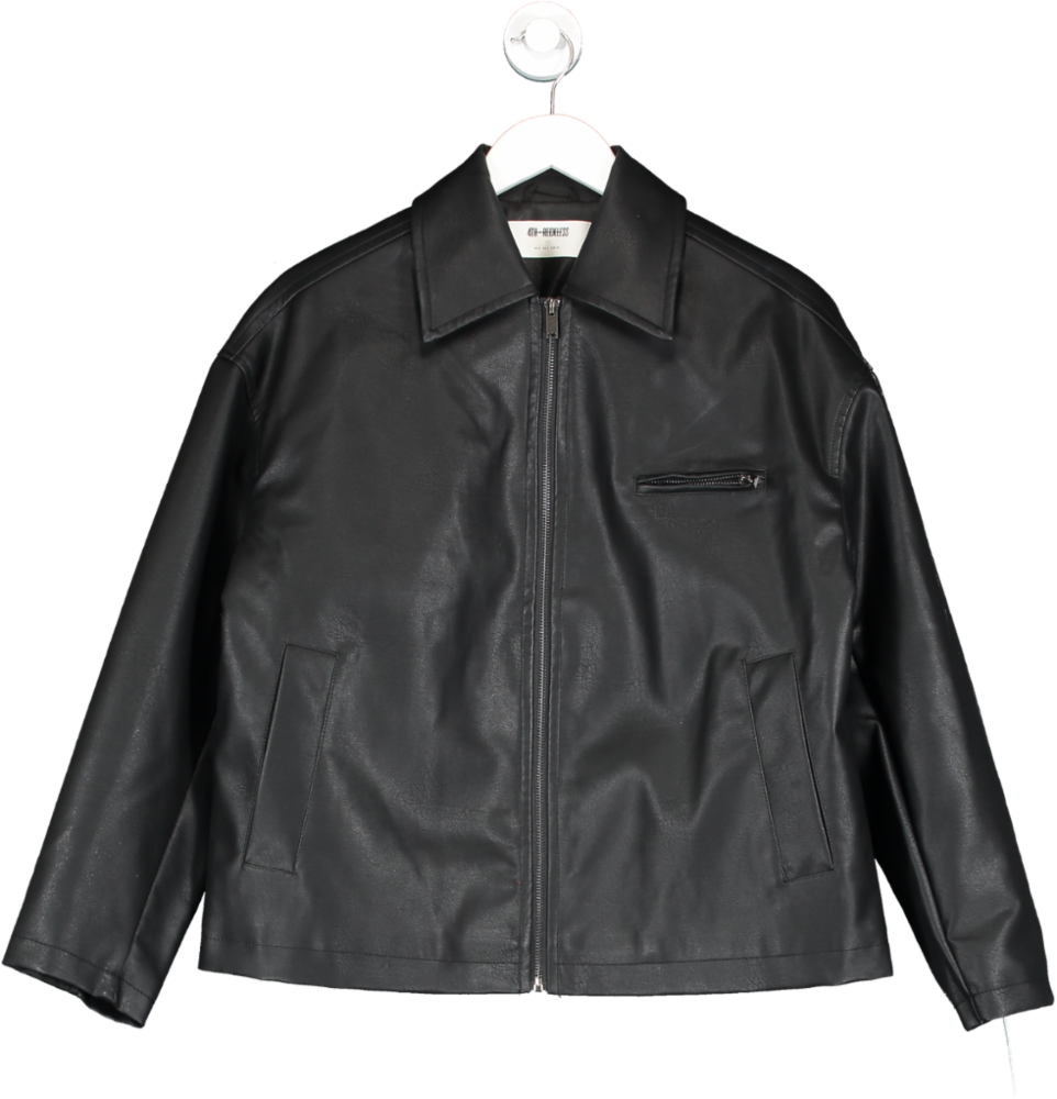 4th & Reckless Black Faux Leather Vintage Jacket - Maisi UK 8