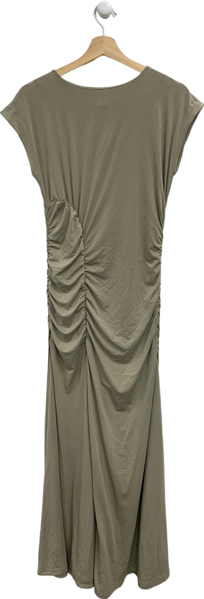 Next Green Ruched Midi Dress UK 8