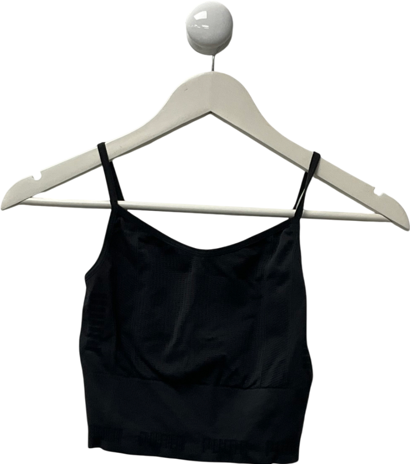 Puma Black Sport Crop Top UK S