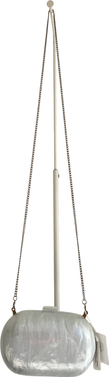 New Look White Pearl Crossbody Bag