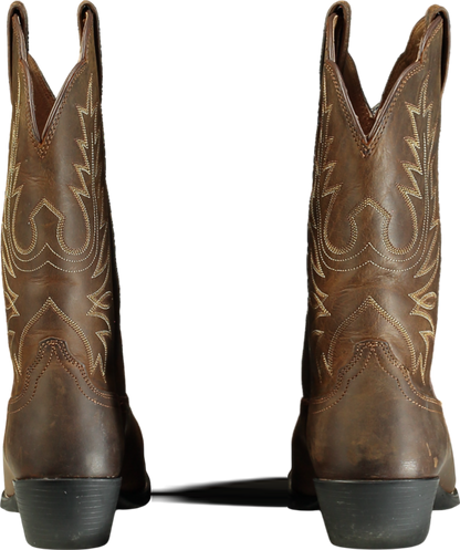 ARIAT Brown Heritage R Toe Western Boot UK 4 EU 37 👠