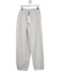 Bo + Tee Soft Cotton Jersey Relaxed Mid-rise Joggers In Grey Marl UK M