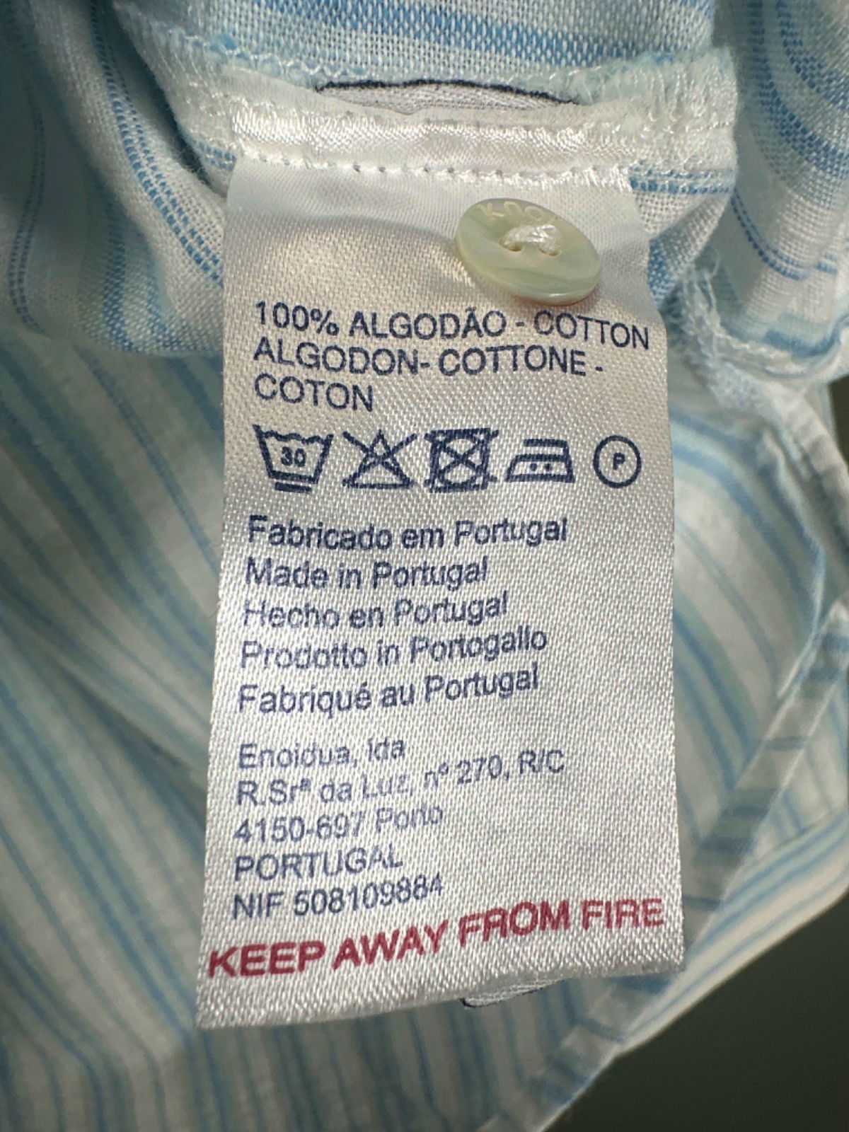 Knot Blue Striped Cotton Shirt UK 6 Yrs