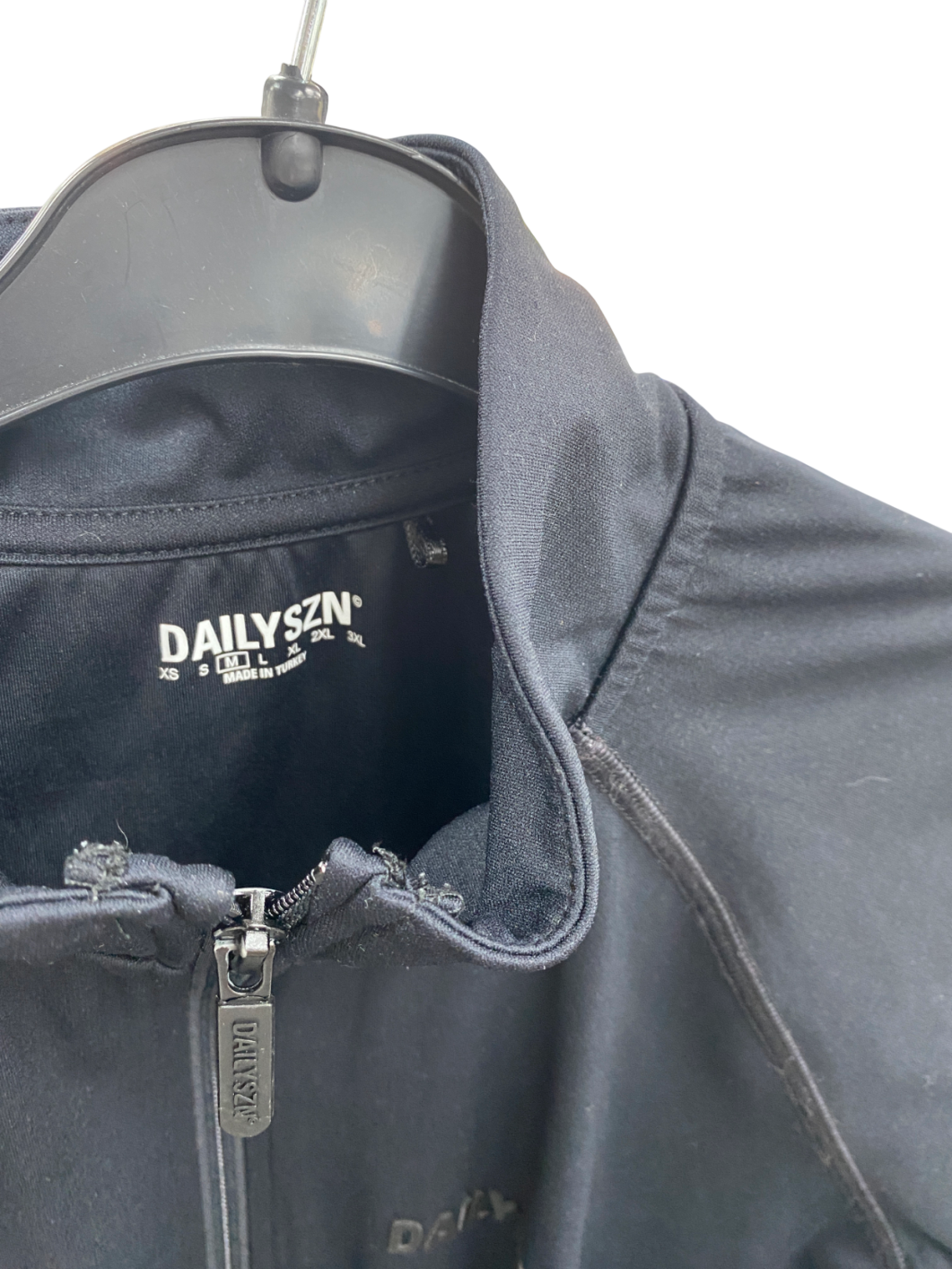 Daily SZN Black Zip Up Training Top UK M