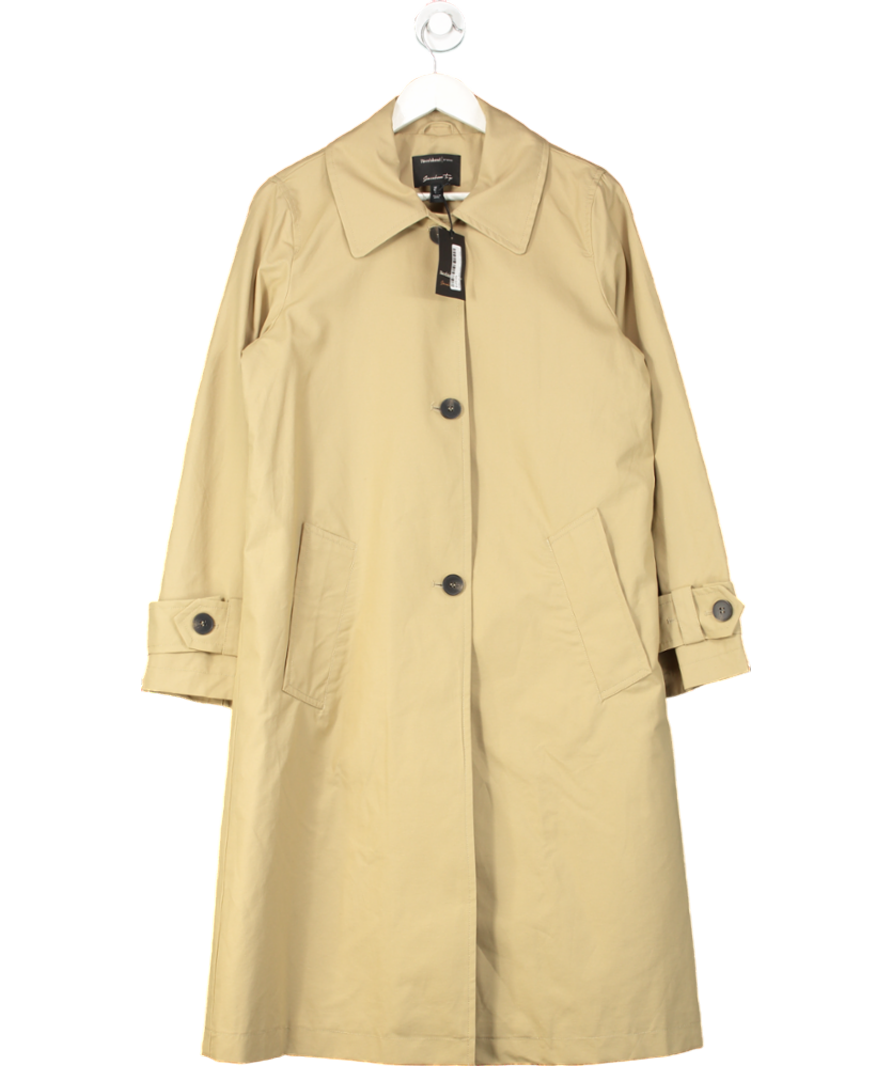 River Island Beige Single Breasted Trench Coat UK 10