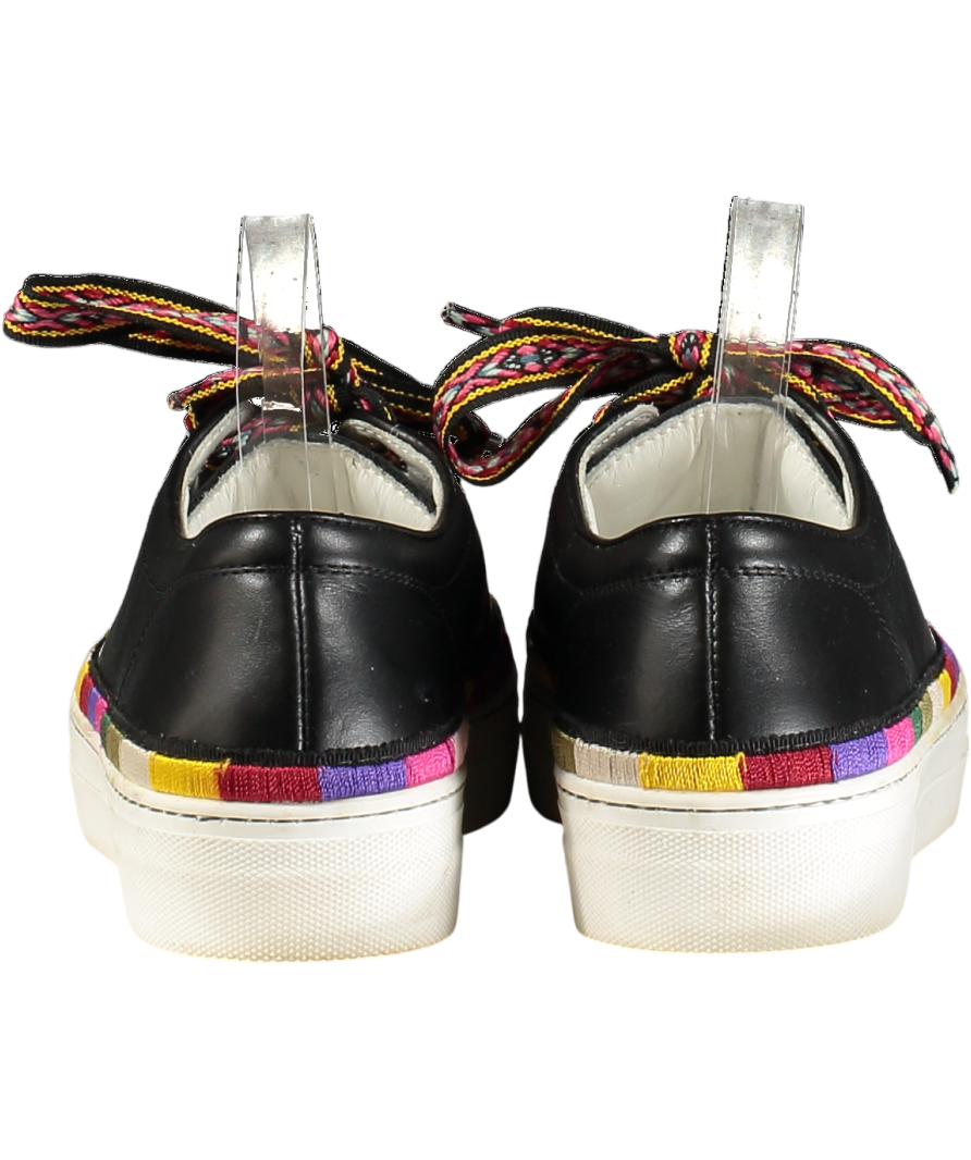 Etro Black Leather Low Top Sneakers UK 8 EU 41 👠