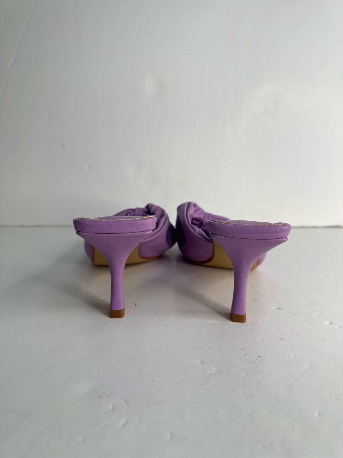 Stephan Purple Knotted Heeled Mules UK 4