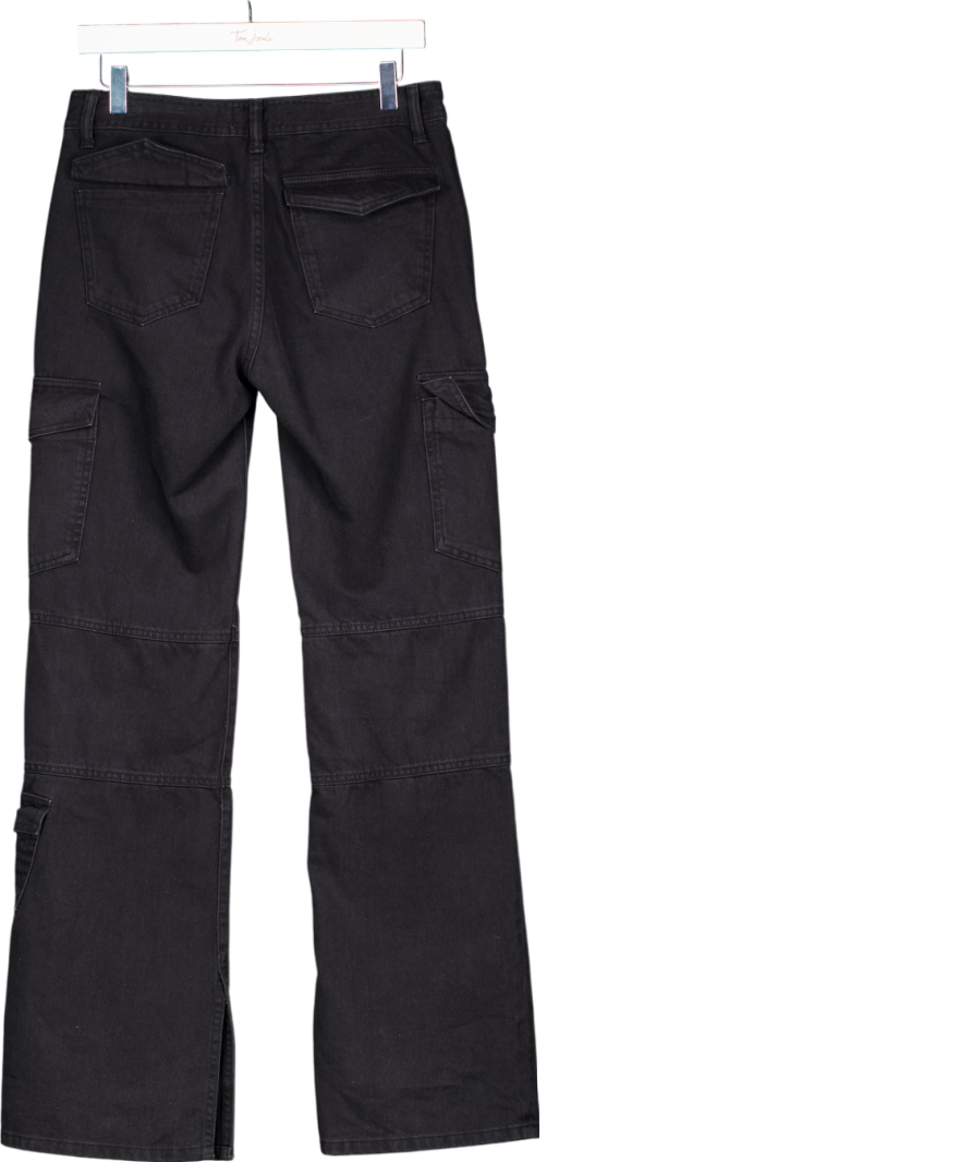 ZARA Black Baggy Cargo Style Jeans  Eur 36 UK 8