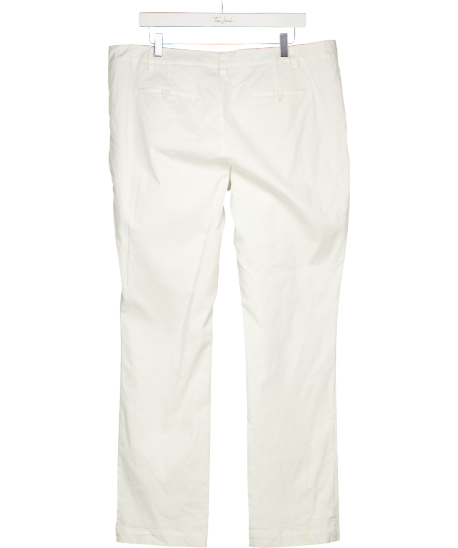 BODEN White Fine Cord Tapered Trousers UK 18